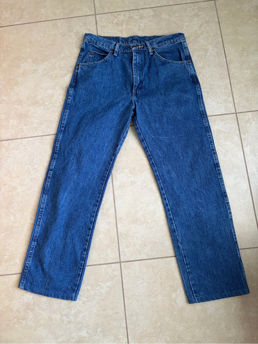 Wrangler Relaxed Fit Dark Blue Denim Jeans